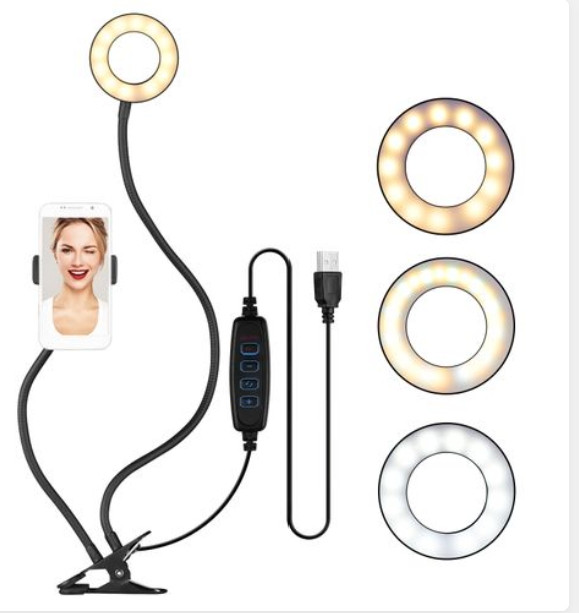 3.5 Inch Selfie Ring Fill Light Clip-On Flexible Design