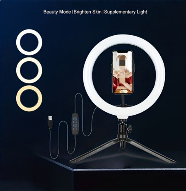 26CM LED round lamp Ring light for content creation and YouTube