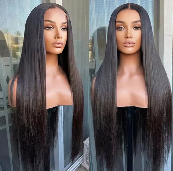 Silky Straight Brazilian 13*5*2 T Lace Wigs For Black Women 180% Density Bone Straight Transparent Human Hair Lace Front Wigs