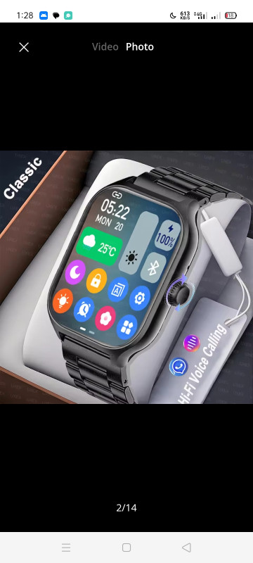 Smart Watch GTS Men Women 1.77 Full Touch Screen Sports Fitness Watch Bluetooth Call Android Phone Digital Multidial Smartwatch